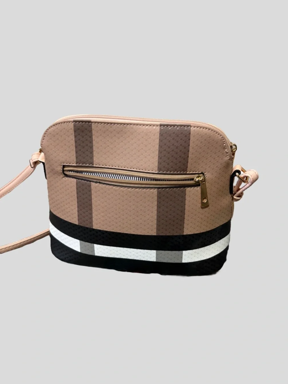 Burberry Blush Pink Crossbody with Signature Stripes and Tassel - Picture 5 of 6